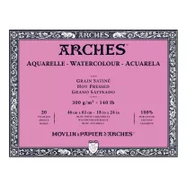 Blok Akwarelowy Arches Hot Press Natural White 300 gsm 46 x 61 cm 20 ark. A1795076