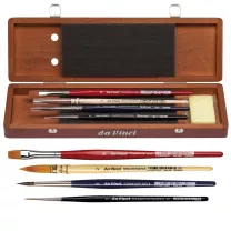 Pędzle do Akwareli da Vinci Watercolour Brush set Wooden Box 5280