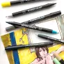 Pisak Kuretake Kurecolor Fine & Brush For Manga 100 Pale Yellow