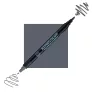 Pisak Kuretake Kurecolor Fine & Brush For Manga 829 Dark Steel Gray