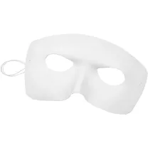 Maska Karnawałowa Harlequin Biała Plastikowa 17 x 12 cm 59243