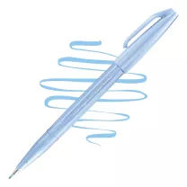 Brush Pen Pentel Brush Sign Pen Grey Blue SES15C-S3