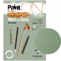 Blok Clairefontaine Paint On Vert De Gris 250 gsm A2 30 ark. 975707