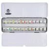 Farby Akwarelowe Schmincke Akademie Aquarell 24 Half Pans Metal Set 75424097