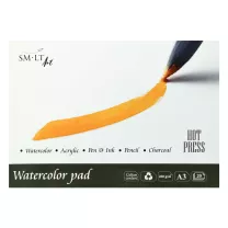 Blok Do Akwareli SMLT Art Watercolor Pad Hot Press Recycled 260 gsm 20 ark. A3 3AS-20(260)/HP