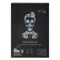 Blok SMLT Art Black Sketch Pad 165 gsm 30 Ark. Kostek A3 Spirala 3EB-30TS/BLACK