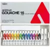 Gwasze Akrylowe Holbein Acrylic Gouache School 16 set 15 x 12 ml + 20 ml Titanium White D984