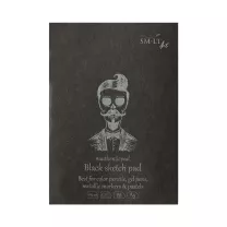 Blok SMLT Art Black Sketch Pad 165 gsm 30 ark. Kostek A5 Klejony 5EA-30/BLACK