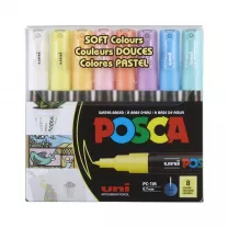 Markery Posca Zestaw PC-1M 0,7 mm 8 set Pastel Colours