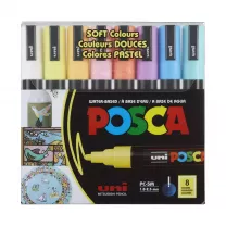 Markery Posca Zestaw PC-5M 1,8 - 2,5 mm 8 set Pastel Colours