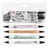 Pisaki do Kaligrafii Kuretake Zig Twin Black Marker Assortment 4 set MSTC/4VBK