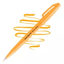 Brush Pen Pentel Brush Sign Pen Fluorescent Orange SES15C-FF