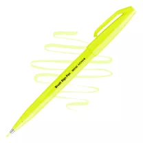Brush Pen Pentel Brush Sign Pen Fluorescent Yellow SES15C-FG