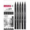 Cienkopisy Uni Pin Fineliner 5 Black set nr 2 ASP009